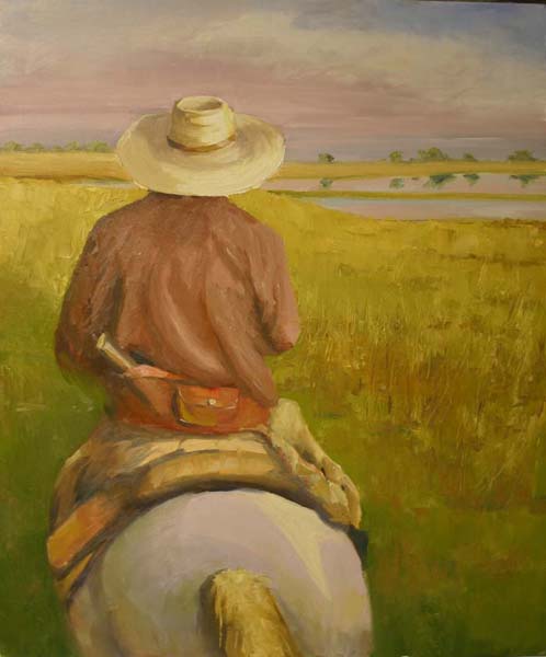 On the Pampas Argentina Oil Painting